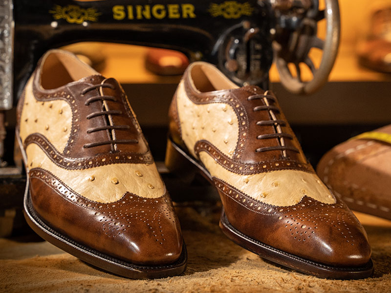 鴕鳥皮鑲拼、香檳鞋Spectator Shoes(Two Tone Shoes)
